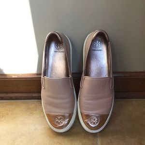 Tory Burch leather slip on sneakers